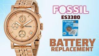 How To Change Battery FOSSIL ES3380 Chronograph Watch