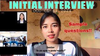 MY INITIAL INTERVIEW FOR OCC CL 62-2024 | Officer Candidate Course | AFP | Cathy Castillo