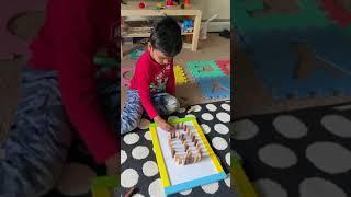 Oddly Satisfying video - Domino Game - by 4 years old Arko | Stress Relief video #Shorts