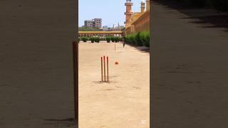 Bowling practice by fast bowler 