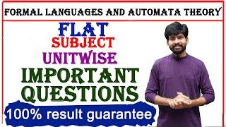 flat subject important questions | formal languages and automata theory important questions | btech