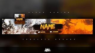 FREE GFX: Free Photoshop Revamp | Banner Template: Clean Gaming (RemainFocus) Style Design [2019]