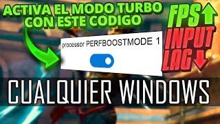 How to enable TURBO MODE on (ANY WINDOWS) to increase FPS to the maximum!