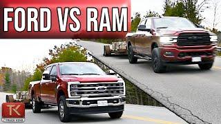 Towing & Hauling With the Ford F-250 King Ranch Diesel + Ram 2500 Cummins Comparison!