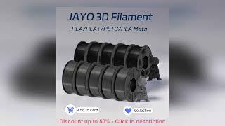 JAYO 3D Printer PLA/PLA Meta/PETG/PLA PLUS/PLA Matte Filament 1.75mm 10 Rolls 3D Printing Materia