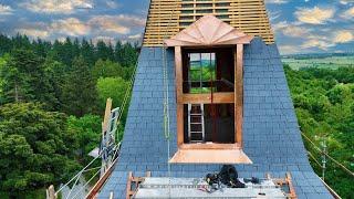Figuring out the copper dormers.