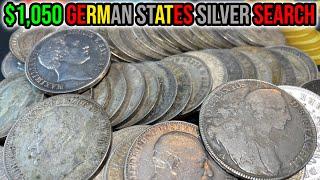 Searching A $1,050 Collection of Older German Silver Coins - Huge Finds (Literally!!)