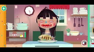 Toca kitchen girl puffy cheeks 2