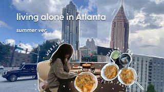 Living Alone in Atlanta Vlog | summer chilling, intern work, working out, cooking