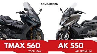 Yamaha TMAX 560 vs Kymco AK Premium |Comparison