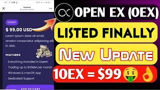 Big News  Satoshi Openex New Update ll Openex Listed Finally  ll 1oex = $99  #openex #crypto