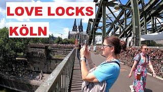 The Hohenzollern Bridge love locks, Cologne / Köln, Germany.