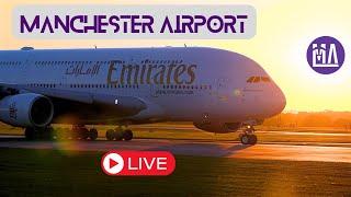 Manchester Airport Live: Night Action in Stunning 4K  Join Macc crew & relax with #planeslive