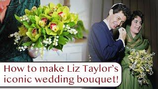 How to recreate Liz Taylor's ICONIC Green Cymbidium Orchid Wedding Bouquet | Floristry Tutorial