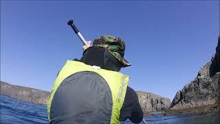 vlog - canoe from north Newgale to Solva, 3rd April 2021. time 2.5 hrs, tide going out.