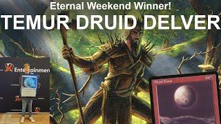 THE DRUID WINS! Eternal Weekend Winning Temur Delver. Questing Druid Tempo Murktide no Bowmaster MTG