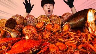 ENG SUB)Massive Spicy Seafood Boil Braised Eating MukbangKorean Seafood ASMR 후니 Hoony Eatingsound