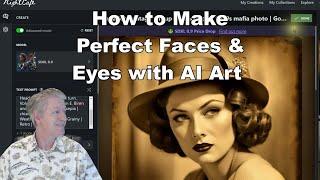 How to Create Perfect Faces and Eyes in AI Artwork, NightCafe, open prompts