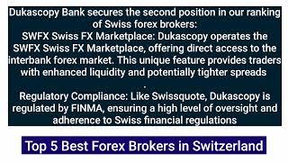 Top 5 Best Forex Brokers in Switzerland Day Trading Forex ForexSuggest