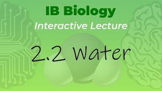 IB Biology 2.2 - Water - Interactive Lecture