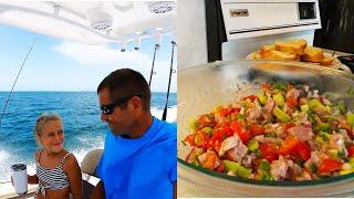 BEST DADDY DAUGHTER DAY EVER!  FRESH CEVICHE!  (Ellie catches a bunch of fish)