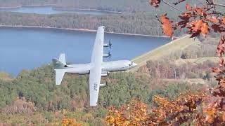 C-130J 3-ship formation flight past Pinnacle mountain