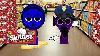 Jevin (Blue) Sprunki vs Durple (Purple) Sprunki Skittles meme. MY STUPID CARTOONS