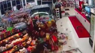 Man crashes into, drives inside Dallas, Ore. convenience store