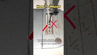How to repair sewing machine if needle not going in center of needle plate #sewing #stitch #shorts