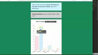 How to set bar width in Chart JS 2 | Chart JS 2.9.x