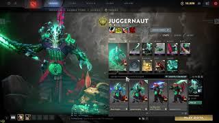 Dota 2  juggernaut mix set arcana with ti9 and ti10 set