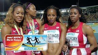 IAAF World Relays Bahamas 2015 - 4 Laps Women Team USA Gold