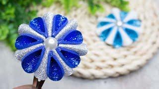 МК Цветы из глиттерного фоамирана СВОИМИ РУКАМИ  Flores de fomi  DIY HANDMADE