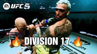 UFC 5 RANKED DIVISION 17 RISE & GRIND 15 FIGHTS ONLY 3 LOSES! #UFC5