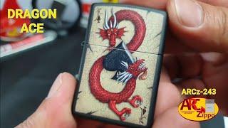 Zippo DRAGON ACE DESIGN (29840) | Black Matte Regular Lighter | ARCz-243