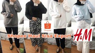 SHOPEE HAUL BAJU BRANDED MURAH | H&M sweater polos oversize + knitwear Di Bawah 100 RIBUAN!! TRY ON!