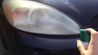 Cleaning headlights with bug spray