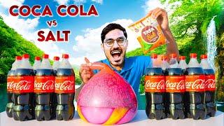 Coca Cola VS Salt in Large Balloon   What Will Happen