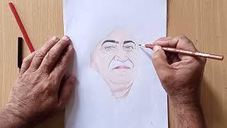 how to draw mola Bakhsh chandio by Khaliq Khan art channel 20k