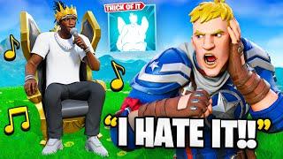 Trolling WIth KSI "Thick Of It" EMOTE In Fortnite!