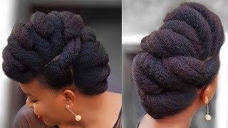 NATURAL HAIR STYLE| BEAUTIFUL ROLL, TUCK & PIN STYLE