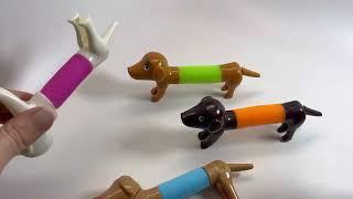 Cute Dog stretch pop tube toy