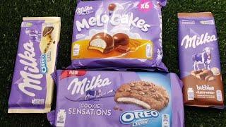 Unpacking ASMR MILKA, Milka Choco, MILKA Melo Cakes