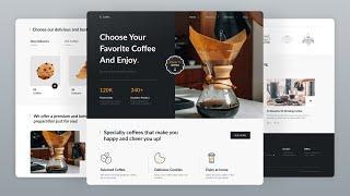  Create a Responsive Coffee Website Design Using HTML CSS & JavaScript