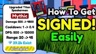 How To Get SIGNED UNITS Easily In Toilet Tower Defense! (ROBLOX)