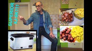 SUPERIOR XJ-6k111 Deep fryer.Prepare potatoes with sausages in 15 minutes.Cooking with butter.