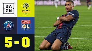 In 13 Minuten! Kylian Mbappe mit Viererpack: PSG - Olympique Lyon 5:0 | Highlights | Ligue 1 | DAZN