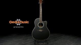 Roundback Electro Acoustic Guitar by Gear4music, Black | Gear4music demo