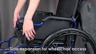 Foldable Lightweight Wheelchair With Swing Away Footrests with 23.6" Rear Wheel - LIVINGbasics®