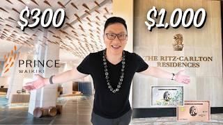 Prince Waikiki vs. Ritz Carlton Waikiki Beach: $300 vs $1,000 Luxury Hotel in Hawaii